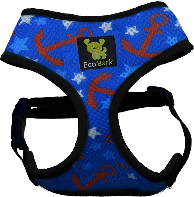 Classic Dog Harness Innovative Mesh No Pull No Choke Design Soft Double Padded Breathable Vest for Eco-Friendly Easy Control Walking Quick Release Puppies Toy Breeds & Extra-Small Dogs (XS, Nautial)