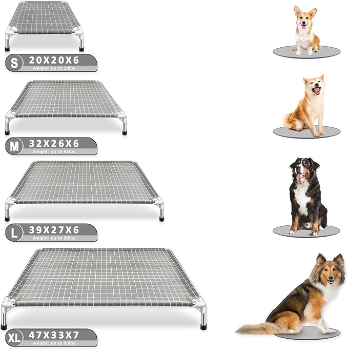 Elevated Dog Bed Pet Cot - Dog Cots Beds for | Detachable Raised Cat Dog Pet Bed, XL