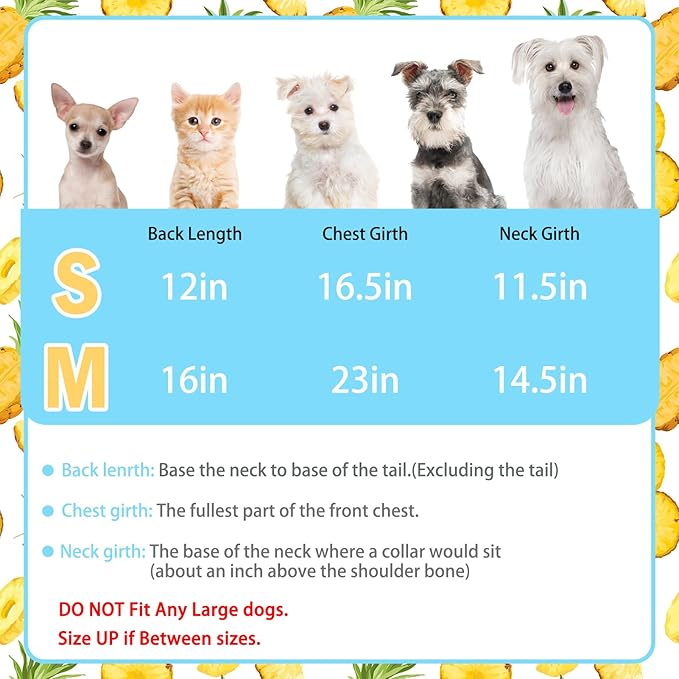 PUPTECK Dog Shirt, Cute Puppy Cat Polo T-Shirt, Soft Summer Pet Clothes Boy Girl Outfit for Small Medium Sized Dogs, Hawaiian Costume Blue S