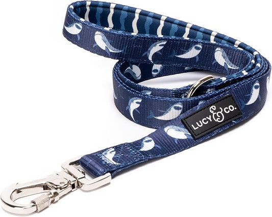Lucy & Co. 5 Foot Designer Dog Leash – Puppy Leash – Pet Accessories & Supplies (Shark Attack, Small)