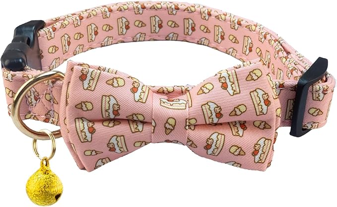 SuperBuddy Dog Collar, Adjustable Dog Collar with Bowtie, Pet Collar for Dog Soft Bowtie Dog Collars for Small Medium Large Pet