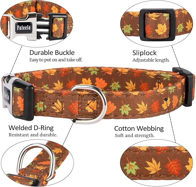 Faleela Cute Soft Girl Dog Collar with Bow, Adjustable Collar for Small to Large Pets