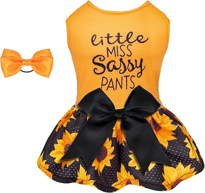 CuteBone Dog Mesh Dress Puppy Sundress Pet Outfit Summer Fashion for Small Dogs Girl Cat Clothes BF32M-D