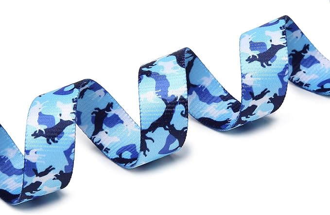 Adjustable Dog Collar with Patterns, Ultra Comfy Soft Nylon Breathable Pet Collar for Small Dogs (XS, Dog Camouflage Blue)