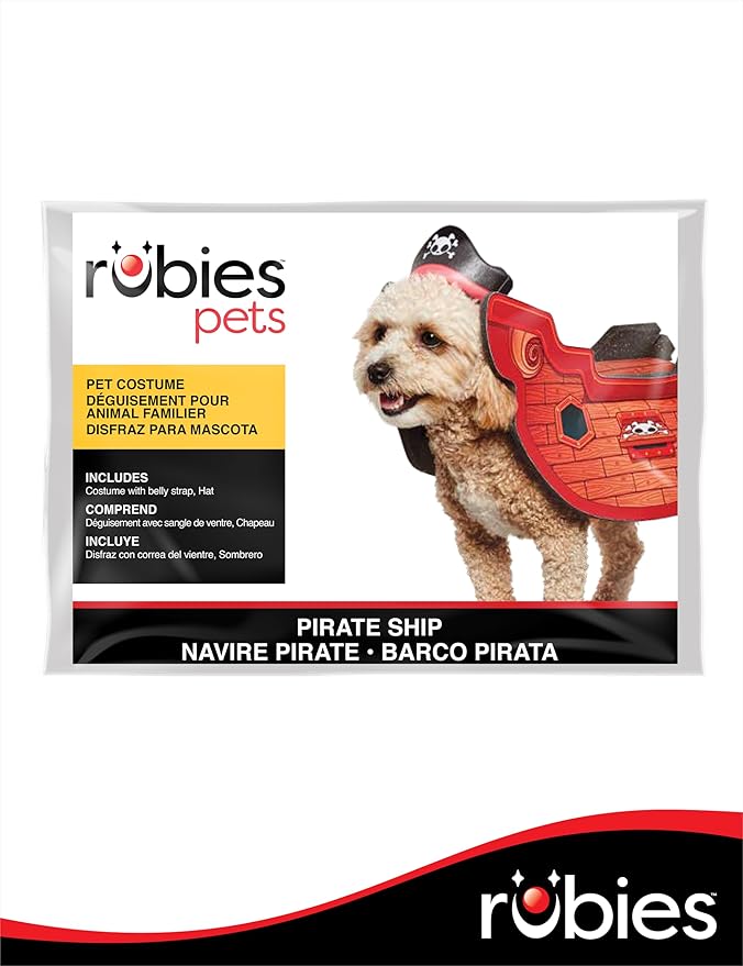 Rubies Pirate Ship Fun and Cute Pet Costume for Themed Parties and Halloween, Small-Medium