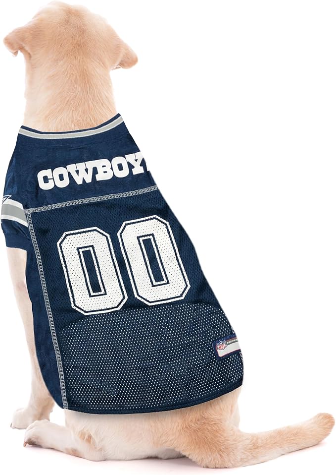 Pets First NFL Dallas Cowboys Dog Jersey, Size X-Small. Best Football Jersey Costume for Dogs