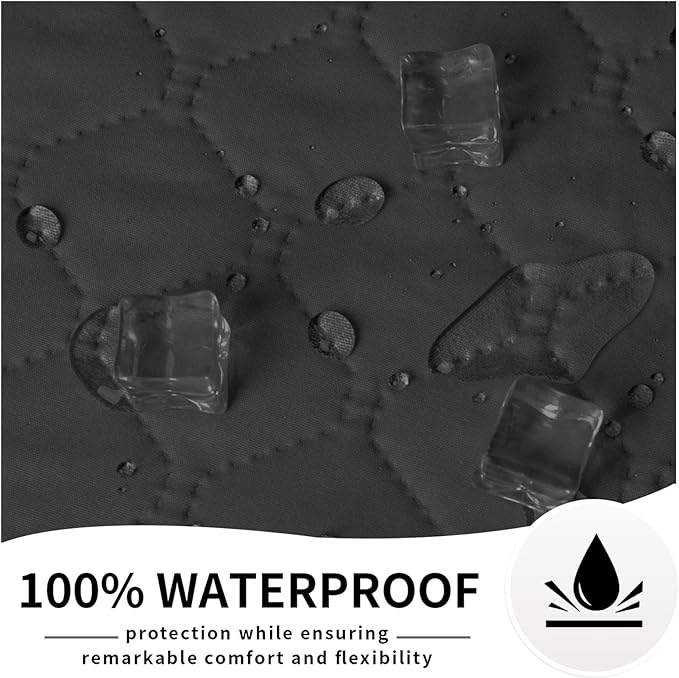 Easy-Going 100% Waterproof Dog Bed Cover Reversible Leak Proof Couch Cover Washable Sofa Cover Furniture Protector Blanket for Pets Kids Children Dog Cat (82x86 Inch, Dark Gray/Beige)