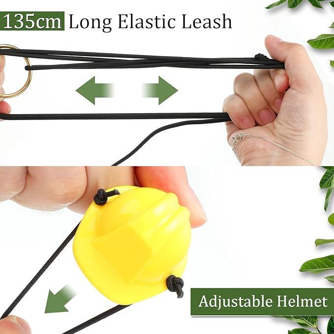 Chivao 5 Pieces Bearded Dragon Accessories Toy Set Bearded Dragon Leashes and Harnesses S/M/L 3 Size Packed Lizard Harness Mini Scooter Lizard Helmet Hats Adjustable Leash(Orange)