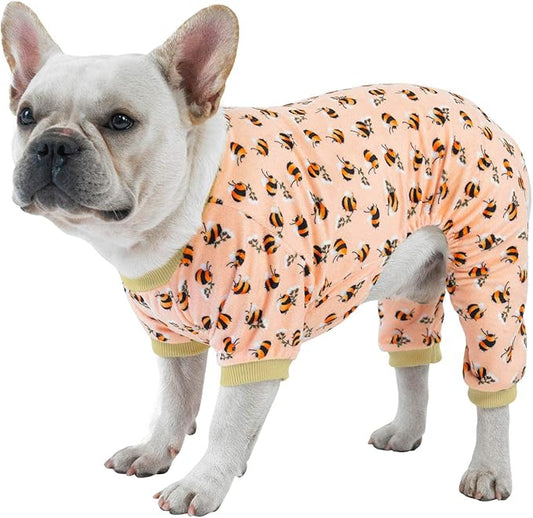 CuteBone Dog Pajamas Costumes Fleece Pet Clothes Puppy Onesie Winter Holiday Cute Cat Jammies Keep Your Pet Warm in The Cold Weather P121S