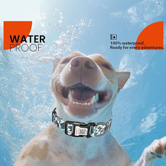 Reflective Dog Collars for Medium Dogs Soft Nylon Military Green Sized S