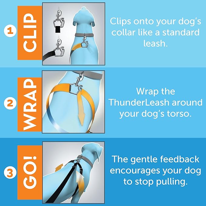 No-Pull Dog Leash (Large (Over 25 lbs), Grey)