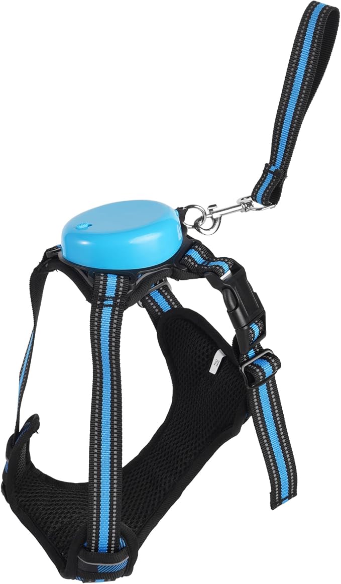 Dog Harness and Leash Set |Dog Vest Harness with 6 ft Multifunction Retractable Dog Leash | with One-Button Control,One-Handed Brake, Tangle Free (M)