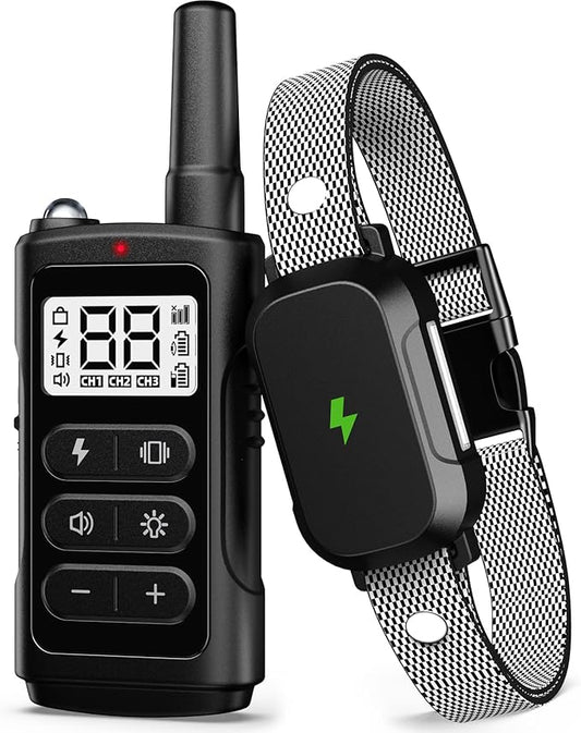 Dog Training Collar with 3300Ft Remote Range 4 Training Modes for Large Medium Small Dogs Rechargable Waterproof Electric Collar with Remote