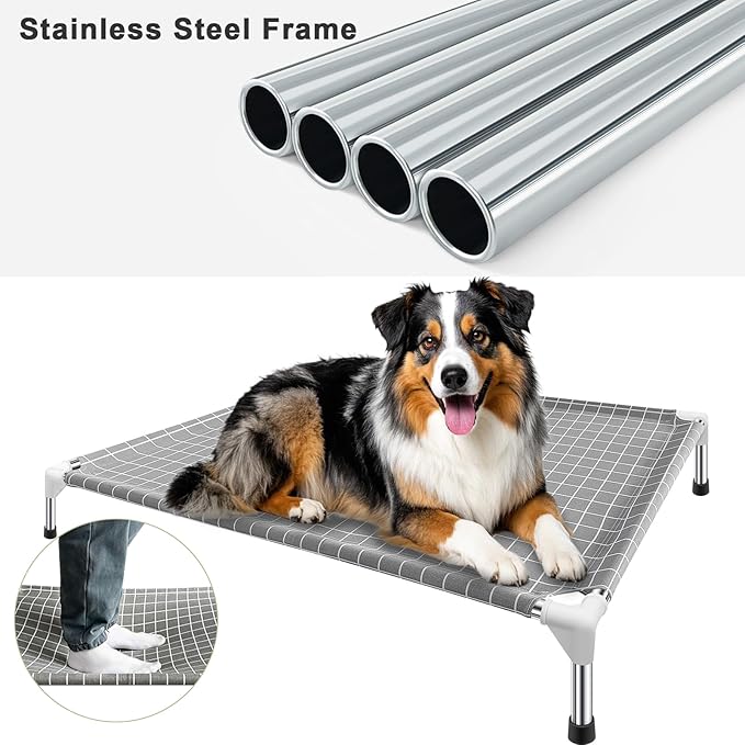 Elevated Dog Bed Pet Cot - Dog Cots Beds for | Detachable Raised Cat Dog Pet Bed, XL
