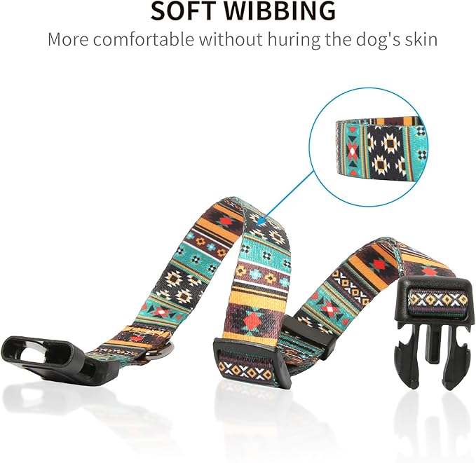 Timos Dog Collar, Adjustable Soft Dog Collar for Small Medium Large Dogs, Patterned Puppy Collars with Quick Release Buckle for Boy and Girl Female Dogs,XS Length 8.5''-11''
