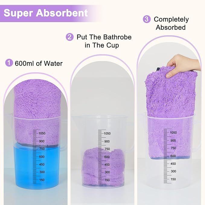 Dog Bathrobe Super Absorbent Dog Towels for Drying Dogs Large Quick Drying Puppy Robes for After Bath Soft Puppy Towel Adjustable Dry Coat to Keep Warm(S-XXL)