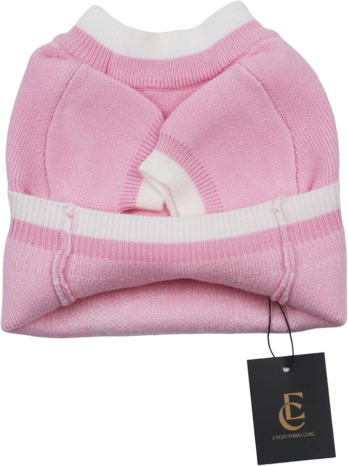 Designer Dog Clothes Sweater Shirt Outfit Small XS Teacup Cute Dogs Puppies French Bulldog Dachshund Chihuahua Cats Maltese Boy Girl (Medium, PinkParis)