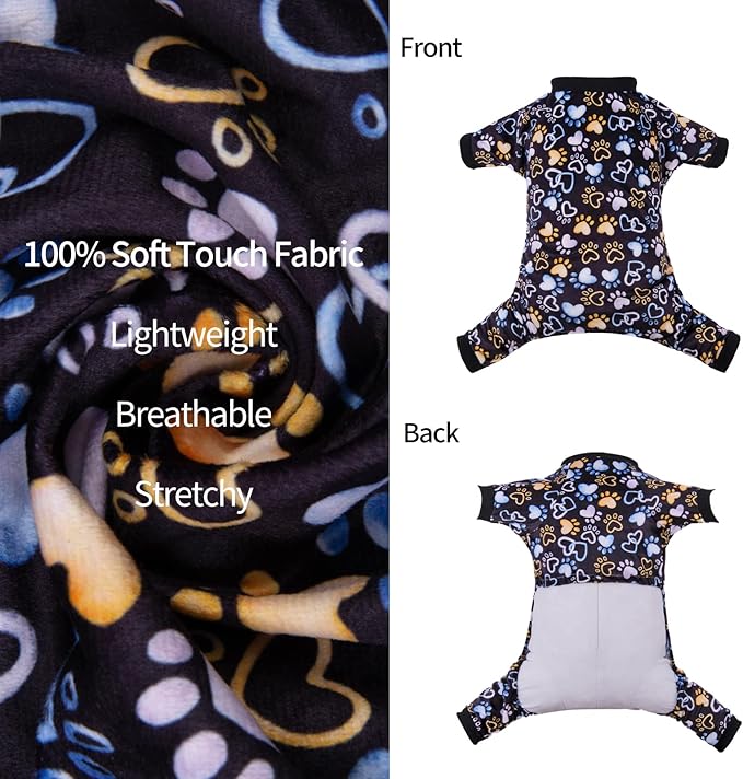 CuteBone Dog Pajamas Costumes Fleece Pet Clothes Puppy Onesie Winter Holiday Cute Cat Jammies Keep Your Pet Warm in The Cold Weather P220L