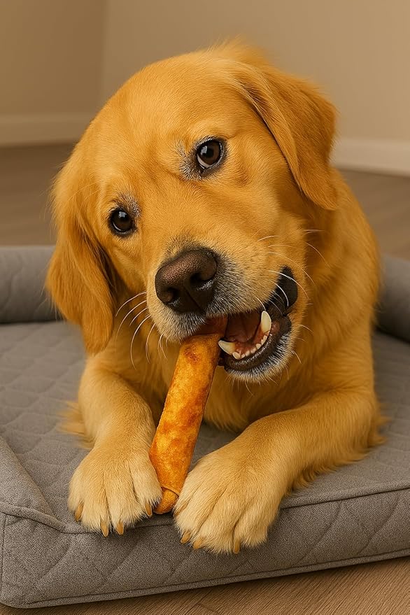 Pet Factory 100% Made in USA Beefhide 5" Chip Rolls Dog Chew Treats - Beef & Chicken Flavor, 18 Count/1 Pack