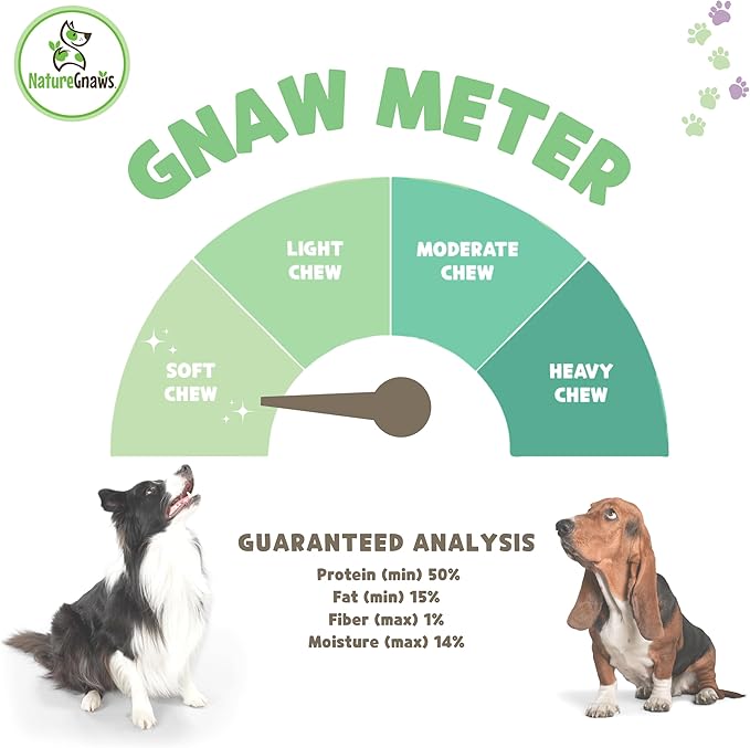 Nature Gnaws Beef Chew Sticks for Dogs 1LB - Premium Natural Dog Treats - Limited Ingredient Long Lasting Rawhide Free Dental Chews