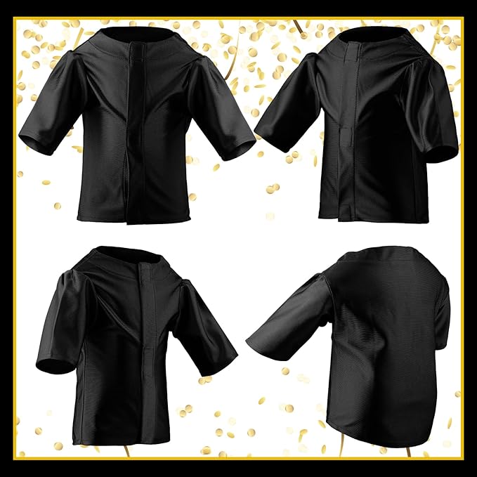 Dog Graduation Cap and Gown 2025 Washable Pet Graduation Costume for Dog Cat Shirt and hat(Black)