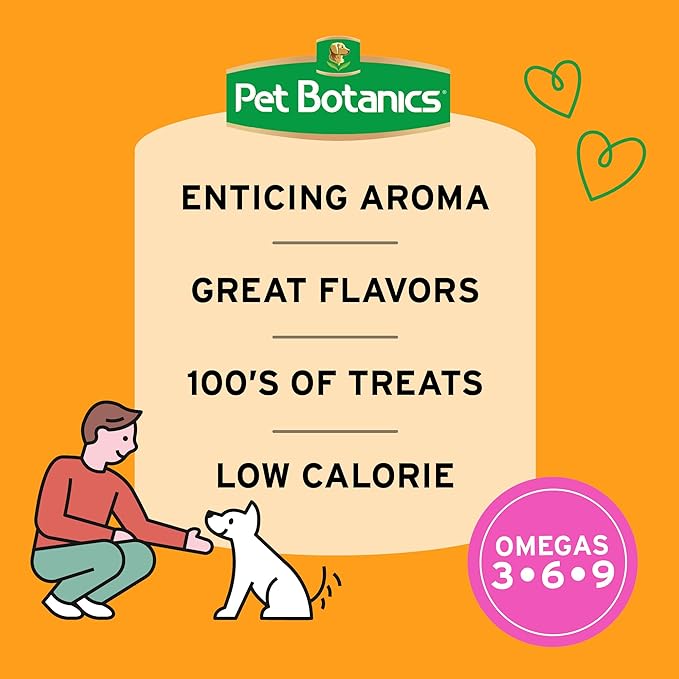 Pet Botanics 12 oz. Pouch Omega Plus, Soft & Chewy, Salmon Flavor, with 500 Treats Per Bag, The Choice of Top Trainers