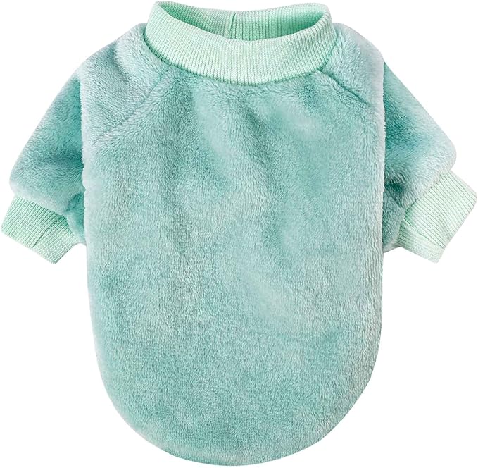 FabriCastle Small Dog Sweaters, 3-Pack Dog & Cat Clothes, Ultra Soft and Warm Pet Jackets for Small Dogs Boy & Girl, Winter Pet Apparel Costumes, Puppy Outfits (Beige,Light Green,Yellow, Large)