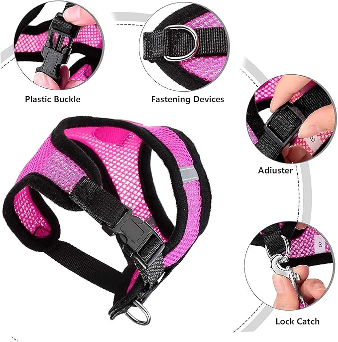4 Pcs Funny Chicken Accessories - Comfortable Harness and Leash for Hens, Breathable Mesh