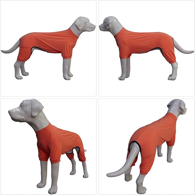 LoveLongLong Dog Jumpsuit with UV Protection and Quick-Dry Fabric for Spring Summer Pet Pajamas Lobster Pink L