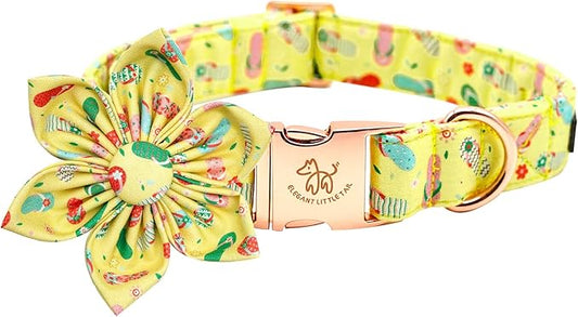 Elegant Little Tail Flower Collar for Small to Large Dogs