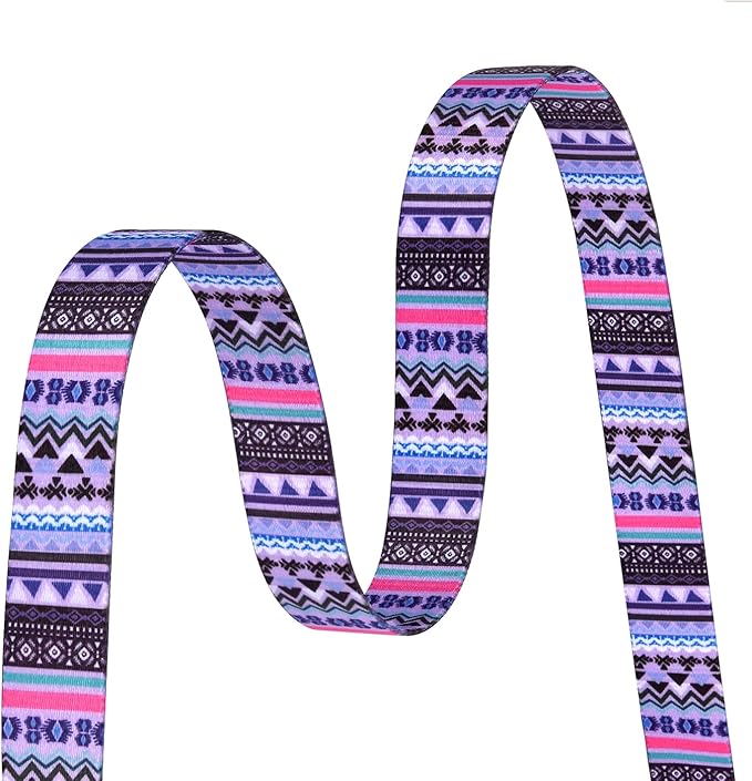 Dog Collar with Bohemia Floral Tribal Geometric Patterns - Soft Ethnic Style Collar Adjustable for Small Medium Large Dogs(Purple Bohemia,L)
