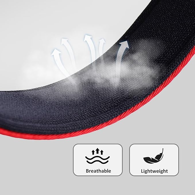 Didog Soft Padded Dog Collar for Large Dogs, Waterproof and Durable Pet Collar with Quick Release Buckle, Light and Breathable for Daily Walking,Red,L(Neck:15-23")