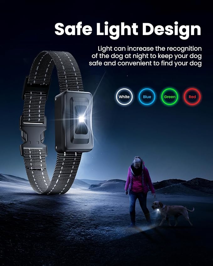 Dog Shock Collar 4265Ft Dog Training Collar with Remote for Large Medium Small Dogs, IP67 Waterproof with 4 Safe Training Modes, Security Lock, Dog Bark E-Collar for All Breeds(Navy Blue 1 Pack)