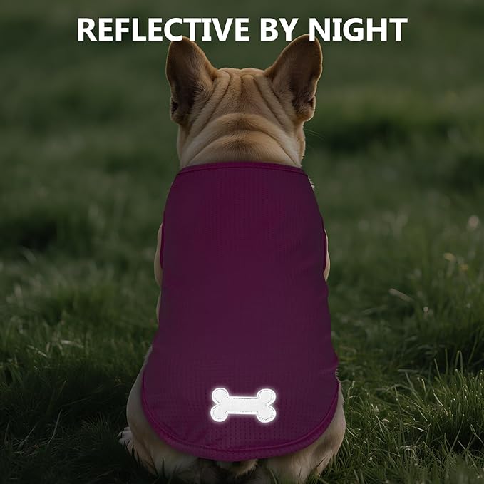 KYEESE 2 Pack Dog Shirts for Small Dogs Breathable Pet T-Shirts Soft Tank Top Sleeveless Vest Puppy Tee Shirt Dog Apparel Great for Summer Strawberry Pattern Sun-Blocking, X-Large, Strawberry+Rose