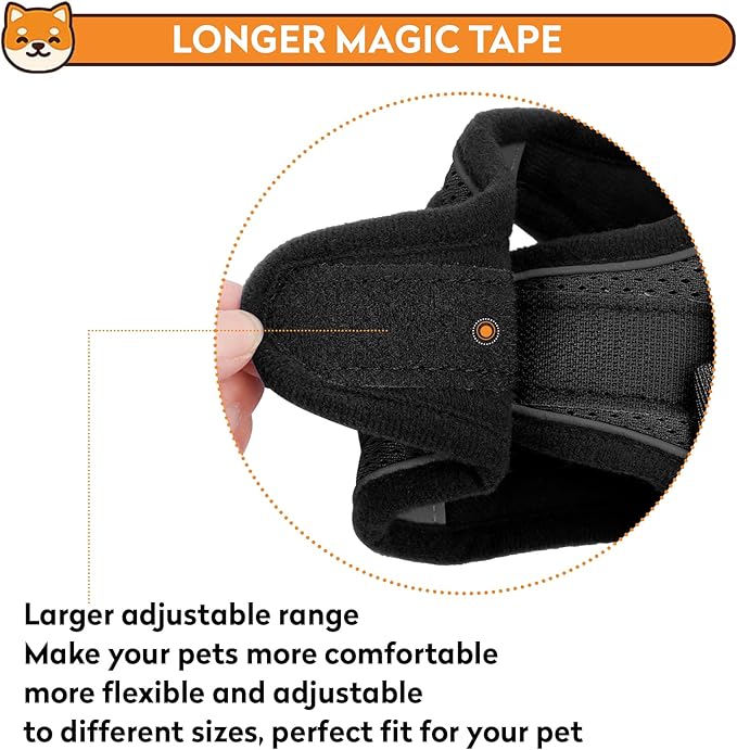 Dog Harness with Leash Set, No-Pull Step-in Reflective Pet Harness with 1 Leash Clips, Adjustable Soft Padded Easy Walk Dog Vest for Small Medium Large Dogs, Cats(Carbon Black, Small)