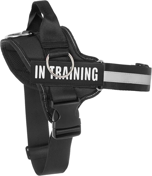 Essential Dog Harness, No Pull Pet Harness with 3 Side Rings for Leash Placement, No Choke, Reflective, Adjustable Pet Vest, Easy On-Off & Improved Control Handle, Training, Walking, Running