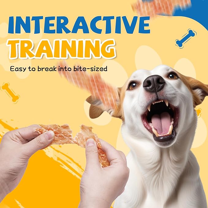 Chicken Jerky Dog Treat,Training Treats for Dogs w/Glucosamine Chondroitin, High Protein, Made with Real Chicken