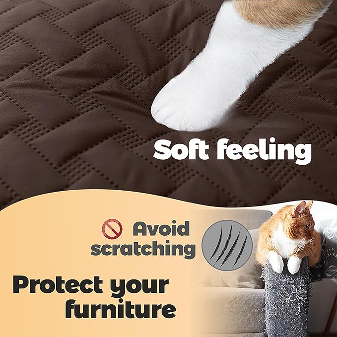 gogobunny 100% Double Sided Waterproof Dog Blanket Soft Pet Bed Cover Reversible Protect Furniture Couch Sofa Car for Puppy Cat Kids (Dark Chocolate/Light Chocolate, 82x102 Inch (Pack of 1))