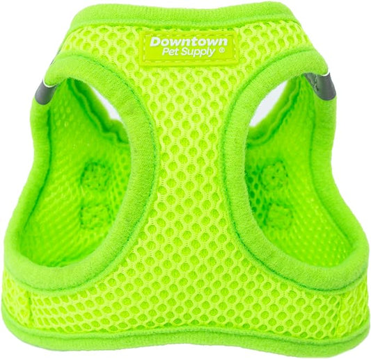 Downtown Pet Supply Step in Dog Harness for Small Dogs No Pull, X-Small, Atomic Yellow - Adjustable Harness with Padded Mesh Fabric and Reflective Trim - Buckle Strap Harness for Dogs