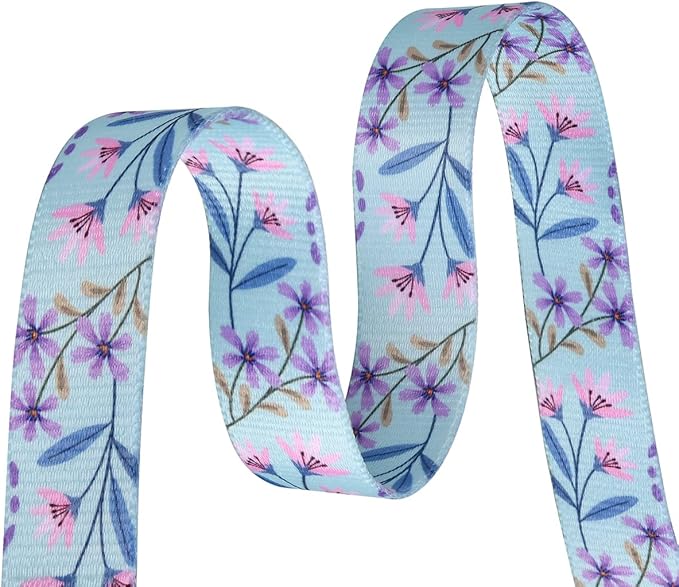 Dog Collar with Bohemia Floral Tribal Geometric Patterns - Soft Ethnic Style Collar Adjustable for Small Medium Large Dogs(Floral Purple,XS)