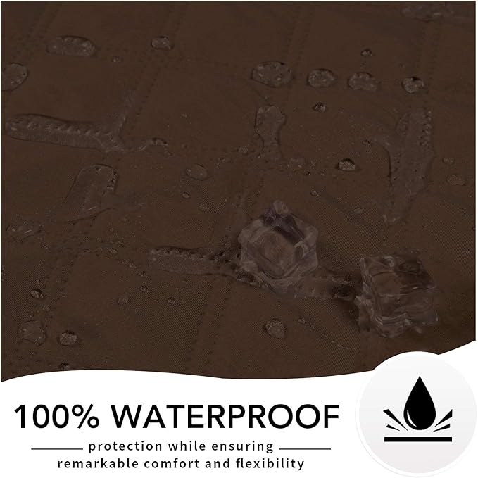 Easy-Going 100% Waterproof Dog Bed Cover, Non-Slip Pet Blanket for Furniture, Washable Couch Cover, Repleasement Sofa Cover (120X82 in,Coffee)