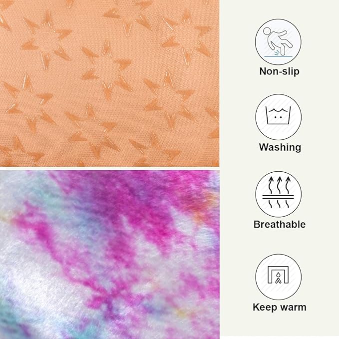 Colorful Tie Dye Pattern Dog and Cat Bed, Rectangle Comfortable Pet Bed for Small Medium Large Dogs, Ultra Soft Calming, 36" x 24"