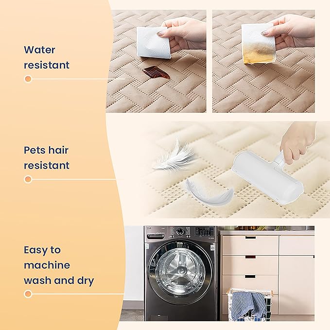 gogobunny 100% Double Sided Waterproof Dog Blanket Soft Pet Bed Cover Reversible Protect Furniture Couch Sofa Car for Puppy Cat Kids (Dark Beige/Light Beige, 30x70 Inch (Pack of 1))