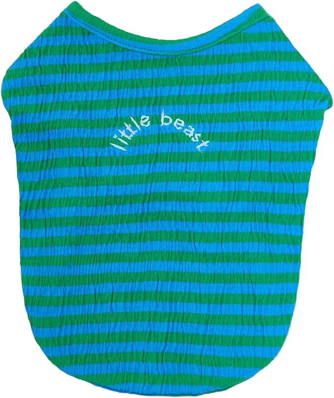 Little Beast Dog Clothes - Pet Clothes for Large, Medium, and Small Dogs (Dog Shirts Come in Multiple Colors and Styles) - Size: XX-Small Dogs, Green/Blue
