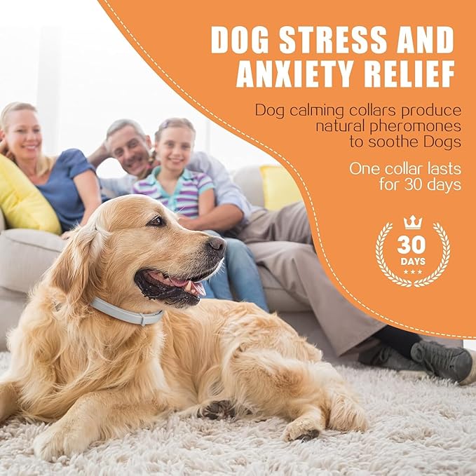 Nodfens Calming Collar for Dogs, Adjustable Dog Pheromones Calming Diffuser, Pet Stop Peeing and Anxiety Relief, 6PCS 60 Day Long-Term Effect