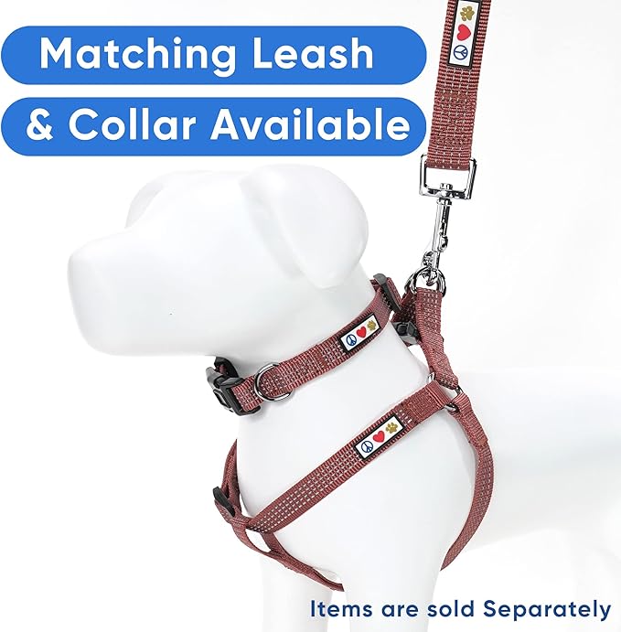 Pawtitas Dog Harness for Large Dogs Marsala Brown Dog Harness Step in from a Senior Dog to a Puppy Harness Adjustable Reflective Dog Harness S Reflective Dog Vest