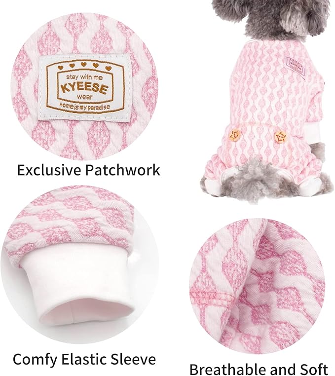KYEESE Dog Pajamas Medium Dog Pjs Onesie 4 Legs Jumpsuits Dog Apparel