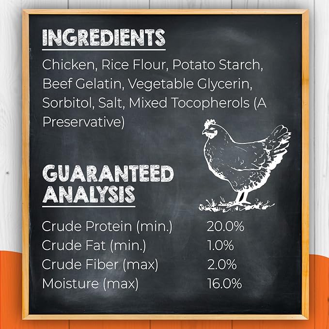 Canine Naturals Chicken Recipe Chew - Rawhide Free Dog Treats - Made from USA Raised Chicken - All-Natural and Easily Digestible - XL (2 Count) for Dogs 75lb+