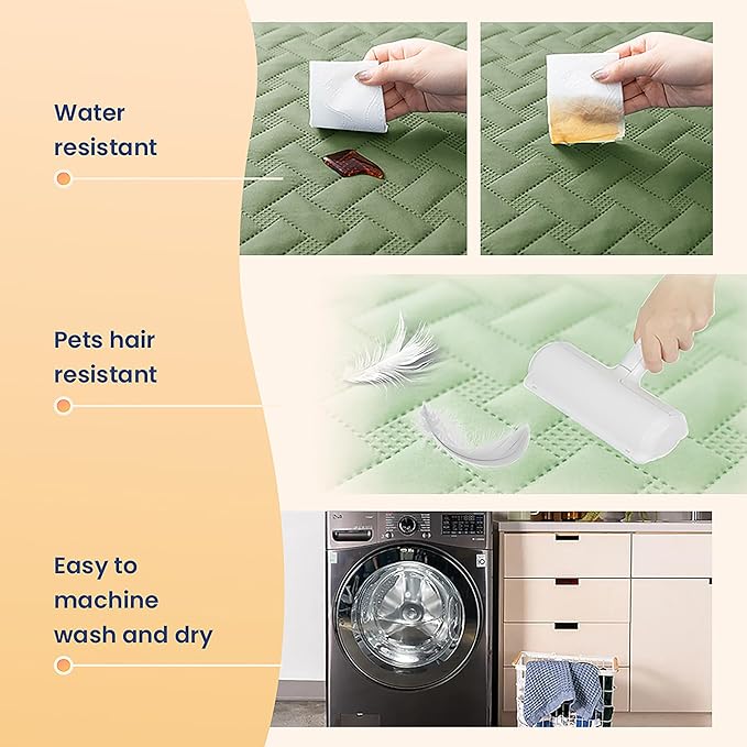 gogobunny 100% Double Sided Waterproof Dog Blanket Soft Pet Bed Cover Reversible Protect Furniture Couch Sofa Car for Puppy Cat Kids (Dark Green/Light Green, 30x30 Inch (Pack of 1))