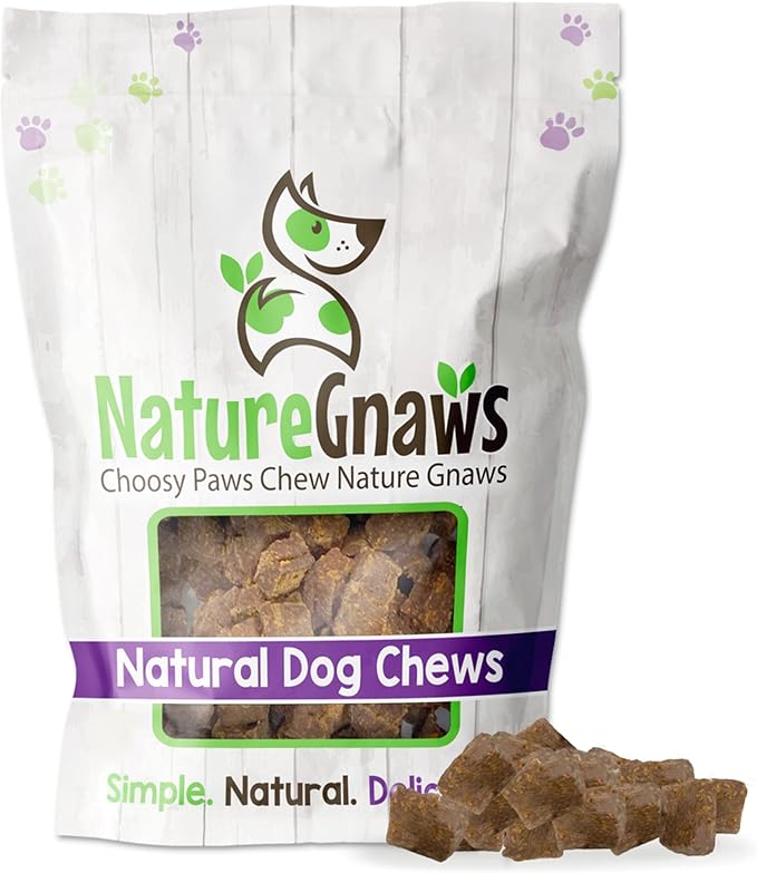 Nature Gnaws Fish Bites for Dogs - Natural Dog Treats – Premium Cod & Salmon Chewy Training Reward – 1 Lb